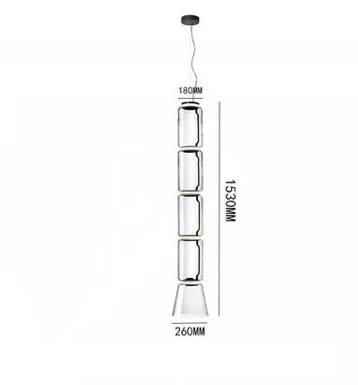 Lampe suspendue à LED en verre moderne Design italien