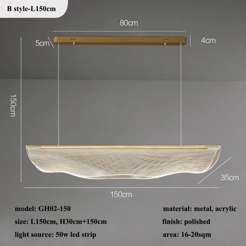 Lustre moderne Acrylique Led Suspensions