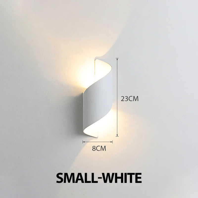 Lampe murale LED Spiral Étanche à l’eau. Lampe moderne
