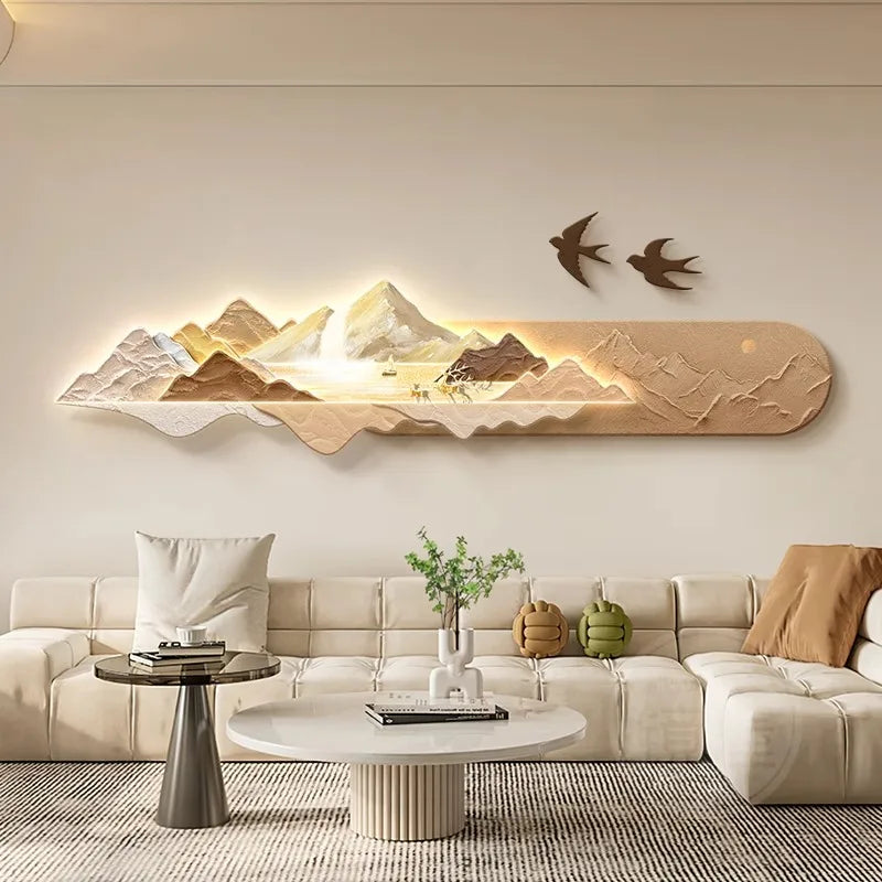 Applique murale LED Montagne d’Or — Design artistique et lumineux haut de gamme
