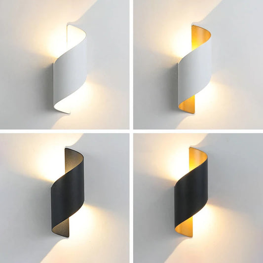 Lampe murale LED Spiral Étanche à l’eau. Lampe moderne