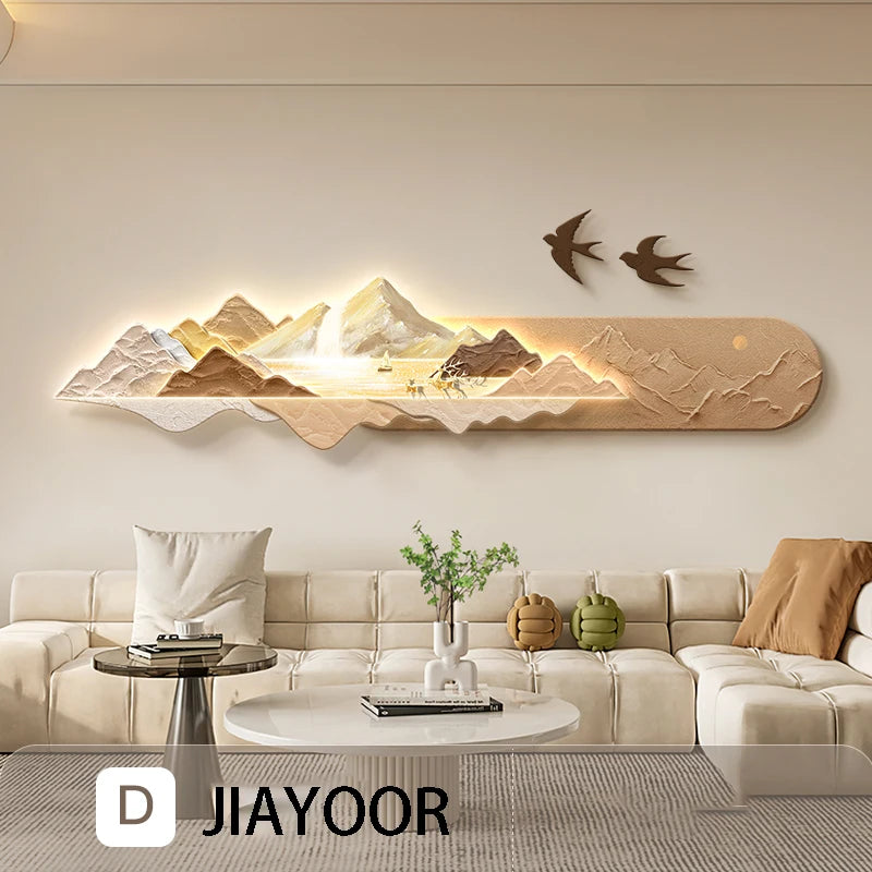 Applique murale LED Montagne d’Or — Design artistique et lumineux haut de gamme