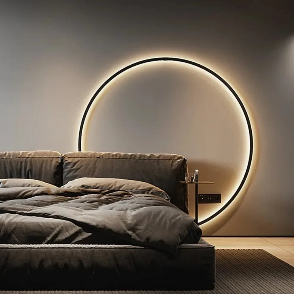 Appliques murales LED modernes design nordique anneau rond intérieur