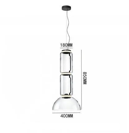 Lampe suspendue à LED en verre moderne Design italien