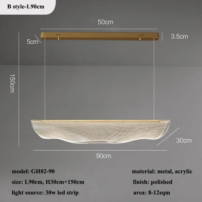 Lustre moderne Acrylique Led Suspensions
