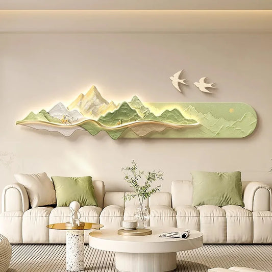 Applique murale LED Montagne d’Or — Design artistique et lumineux haut de gamme