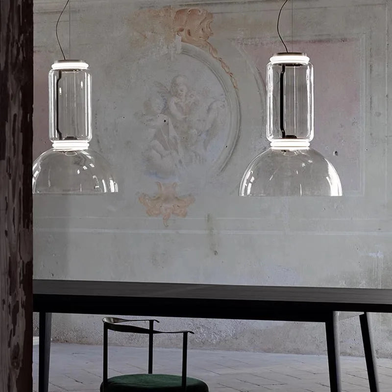 Lampe suspendue à LED en verre moderne Design italien