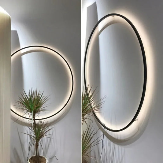Appliques murales LED modernes design nordique anneau rond intérieur