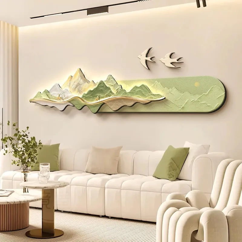 Applique murale LED Montagne d’Or — Design artistique et lumineux haut de gamme