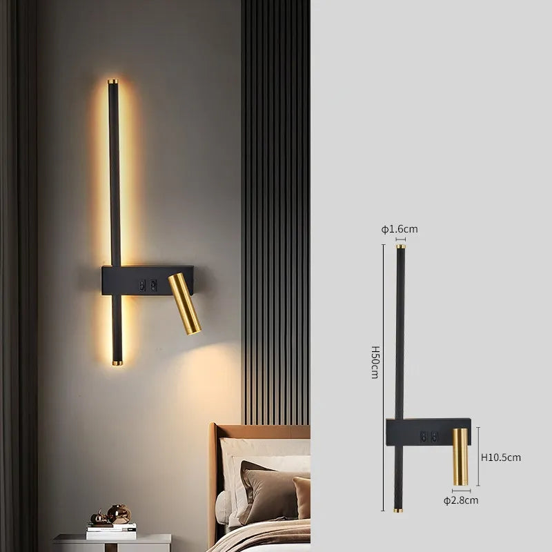 Applique murale LED nordique - Design moderne pour le salon et la chambre à coucher