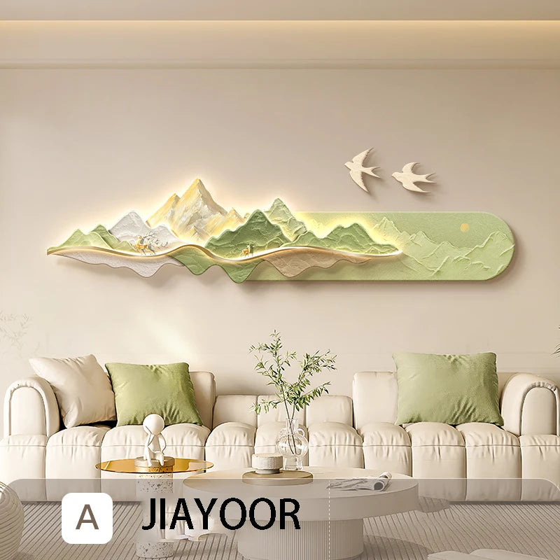 Applique murale LED Montagne d’Or — Design artistique et lumineux haut de gamme