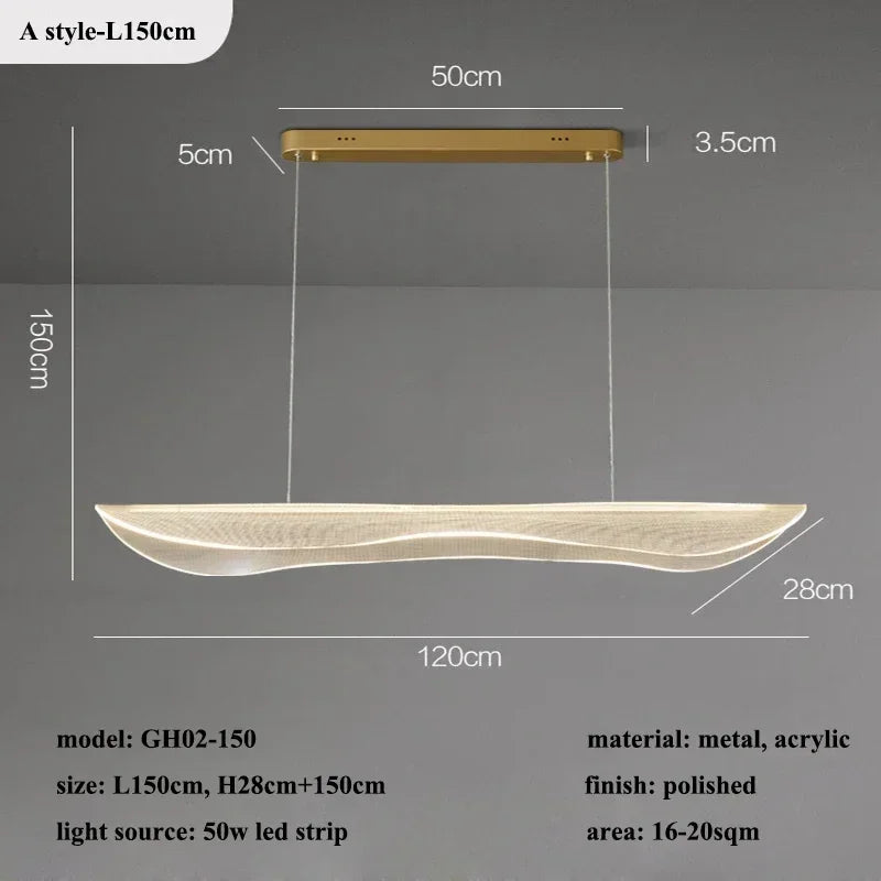 Lustre moderne Acrylique Led Suspensions