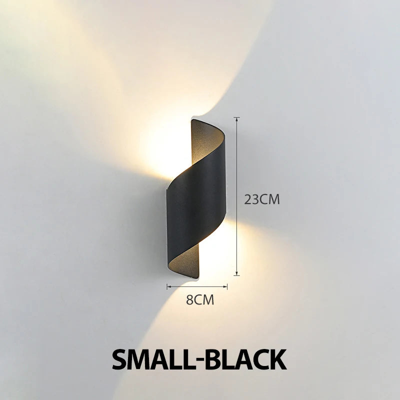 Lampe murale LED Spiral Étanche à l’eau. Lampe moderne