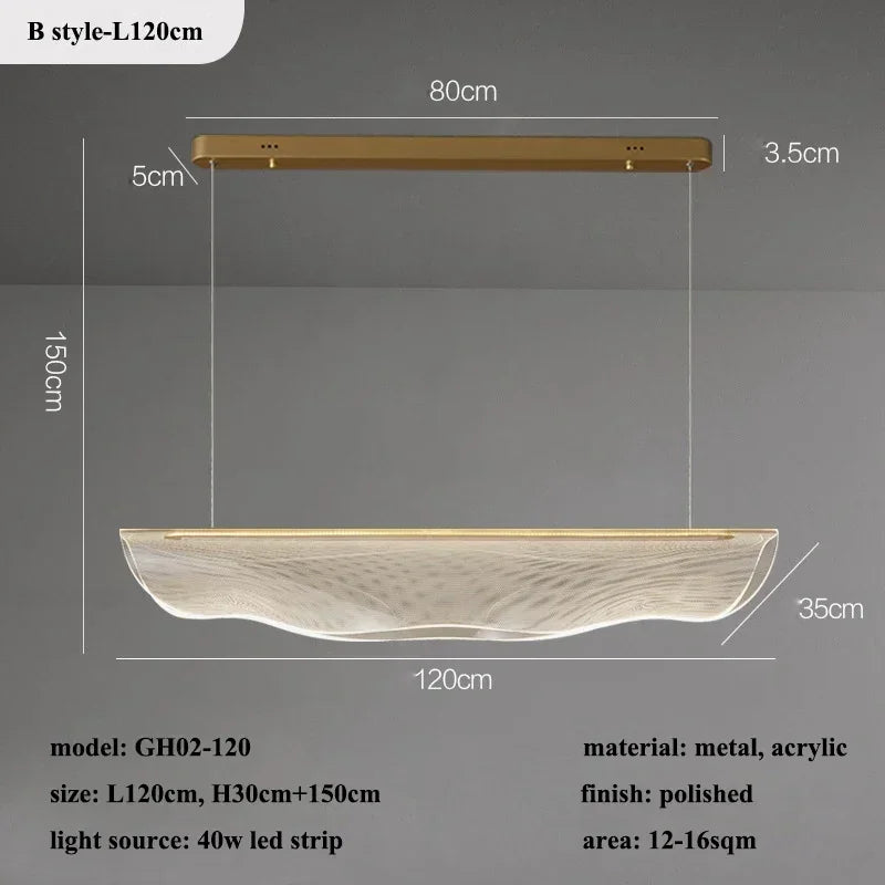 Lustre moderne Acrylique Led Suspensions