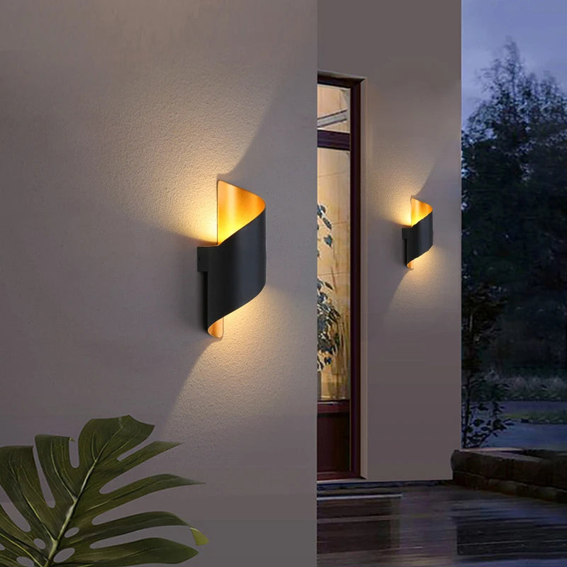 Lampe murale LED Spiral Étanche à l’eau. Lampe moderne
