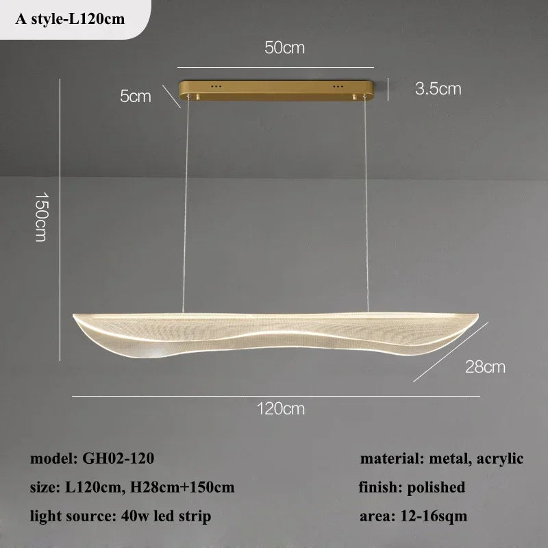 Lustre moderne Acrylique Led Suspensions
