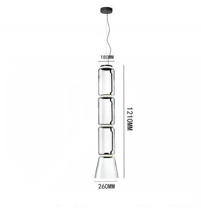 Lampe suspendue à LED en verre moderne Design italien