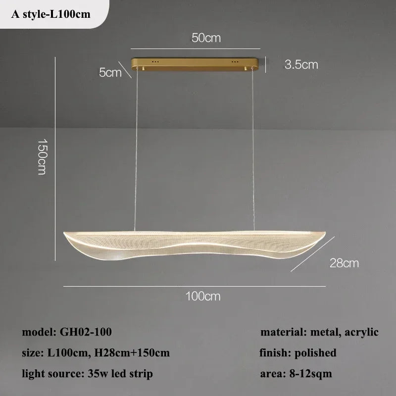 Lustre moderne Acrylique Led Suspensions