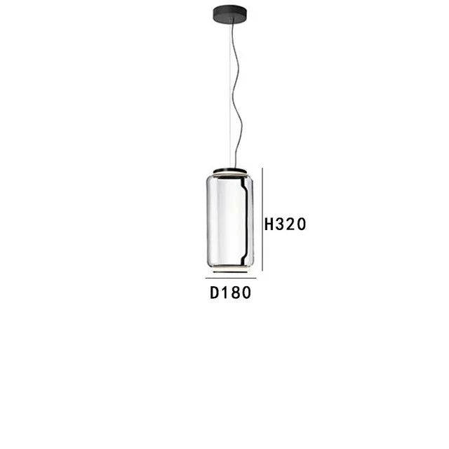 Lampe suspendue à LED en verre moderne Design italien
