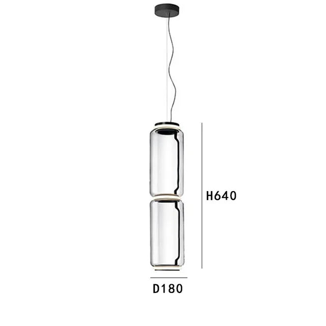 Lampe suspendue à LED en verre moderne Design italien