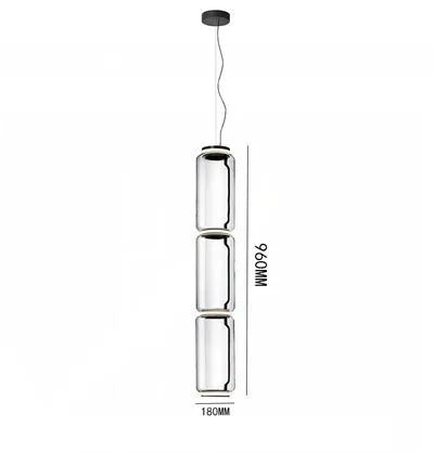 Lampe suspendue à LED en verre moderne Design italien