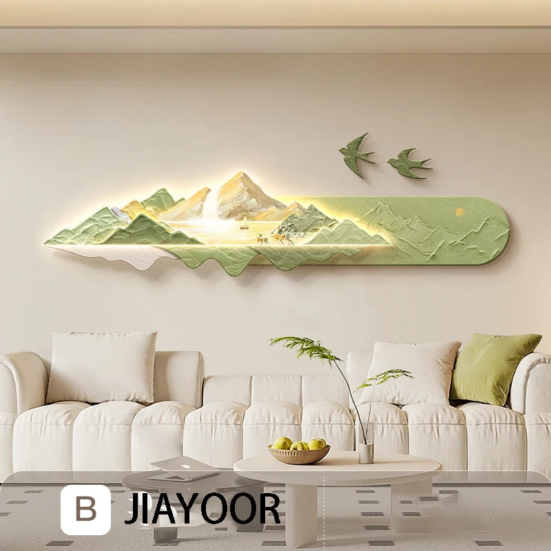 Applique murale LED Montagne d’Or — Design artistique et lumineux haut de gamme