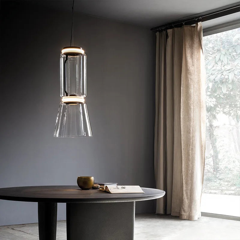 Lampe suspendue à LED en verre moderne Design italien