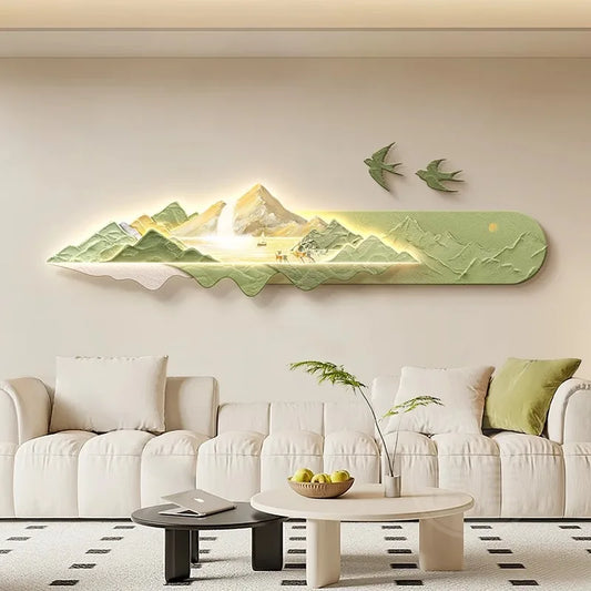 Applique murale LED Montagne d’Or — Design artistique et lumineux haut de gamme