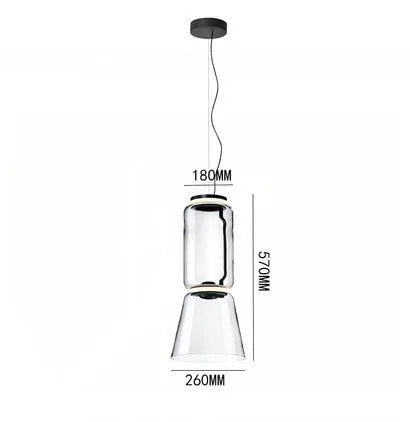 Lampe suspendue à LED en verre moderne Design italien