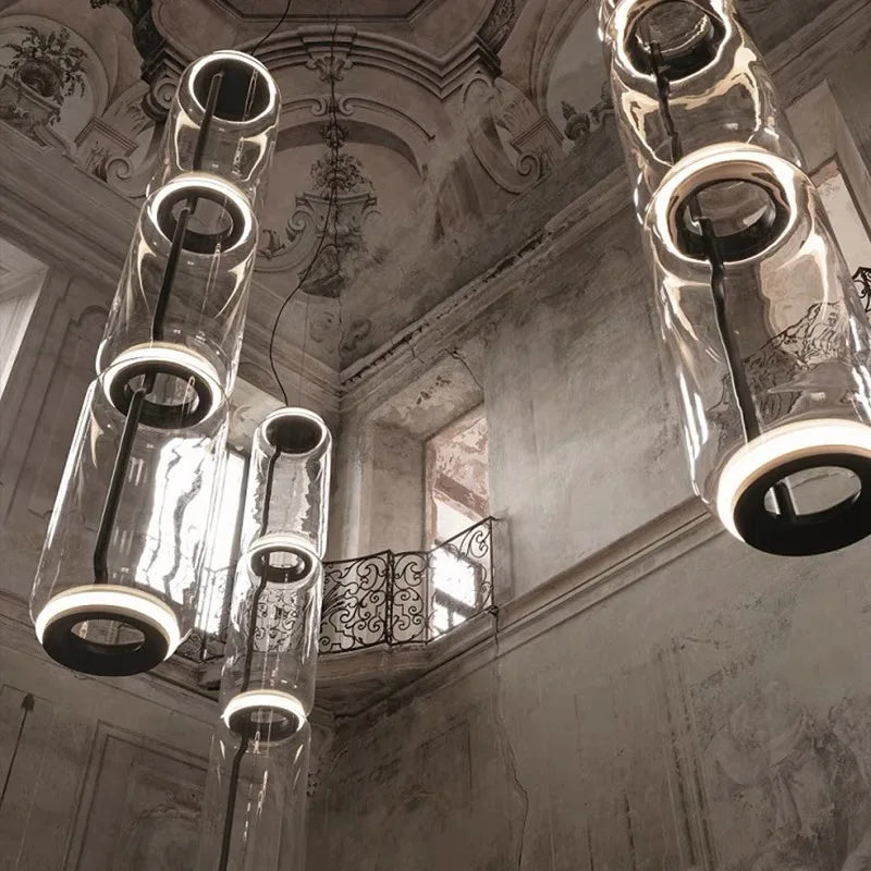 Lampe suspendue à LED en verre moderne Design italien