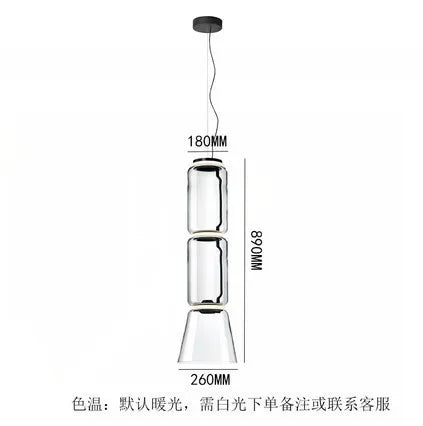 Lampe suspendue à LED en verre moderne Design italien